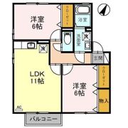 リバーサイド櫛川 Bの間取り画像