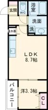 アート東大阪Bの間取り画像