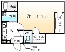 フジパレス堺東雲Ⅲ番館の間取り画像