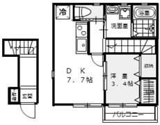 リエッタ西条岡町の間取り画像