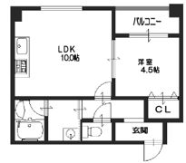 クレール西多聞通の間取り画像