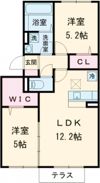 ラパン学研台 A棟の間取り画像