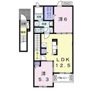 ウイッシュ Bの間取り画像