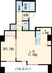 クロスレジデンス大阪新町の間取り画像