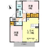 カーサフィオーレ Bの間取り画像