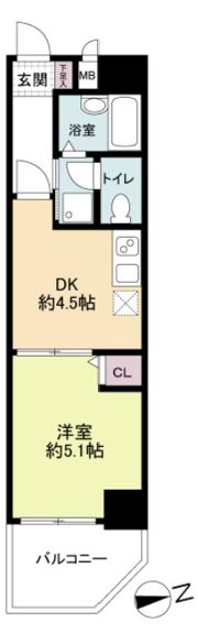 レジディア博多の間取り画像
