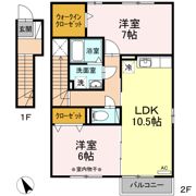 グランモア野町 Bの間取り画像