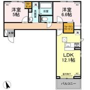 ロイヤルサン A棟の間取り画像