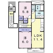 マロン コリーヌBの間取り画像