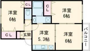 ウエストアネシス壱番館の間取り画像