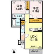 ロワジール多米の間取り画像