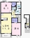 サニーレジデンス御着Aの間取り画像