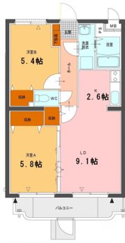 プランドール柳原の間取り画像