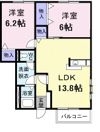 コーポリバーサイド・藤 Bの間取り画像