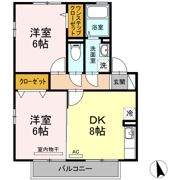 サンハイツ B棟の間取り画像