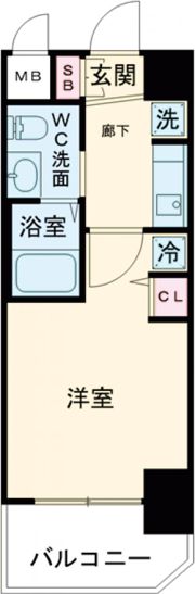 エステムコート三宮EASTIIIラヴィッサの間取り画像