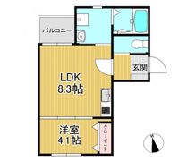 ティーレグノ羽犬塚A棟の間取り画像