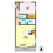プランドール谷中 Aの間取り画像