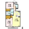 エスポアール・タカムラⅢ A棟の間取り画像