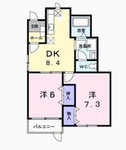 サンシティ東新田Aの間取り画像
