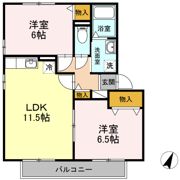 パルティール谷田 Aの間取り画像
