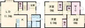 ロゼ右京の間取り画像
