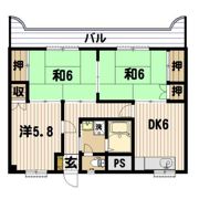 シャトル上杉の間取り画像