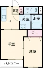 ハイツ優Aの間取り画像