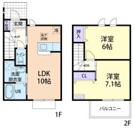 BELL FINE (ベルフィーヌ) Aの間取り画像