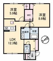 シャーメゾン華城の間取り画像