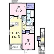 カプリスコート ベースⅥの間取り画像