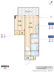 ヴィラージュ天神の間取り画像