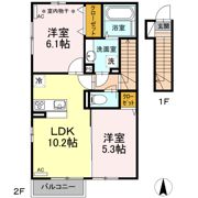 セジュール しらたか Aの間取り画像