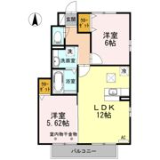 ハイツせみじま Cの間取り画像