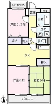 ア・ドリームふじの間取り画像
