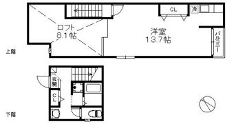 クリスタルK九大南3の間取り画像