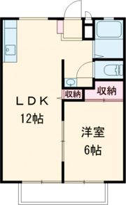 パナハイツサカモト(1LDK)の間取り画像