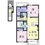 メゾンクレール城南の間取り画像