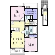 メゾンクレール城南の間取り画像