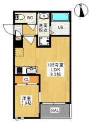 GRANDTIC 下伊福 EX(グランティックシモイフクイーエックスの間取り画像