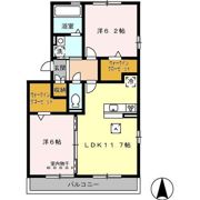 アザレ 蘇原 Fの間取り画像