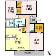 フレアオッツKの間取り画像