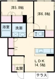 Coral Court飾磨の間取り画像