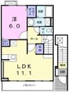 ジェルメ みずほ Bの間取り画像
