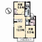 ラ・パルテール福田 弐番館の間取り画像