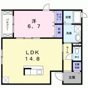 ハーフコート1番館の間取り画像