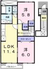 メゾン ソレイユ Ⅰの間取り画像