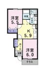 レイベルポート松元B棟の間取り画像