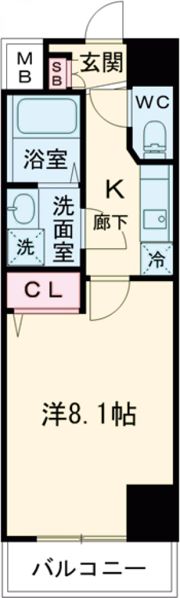 レジデンス神戸ヴェルノの間取り画像