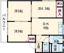 ディアス石原B棟の間取り画像